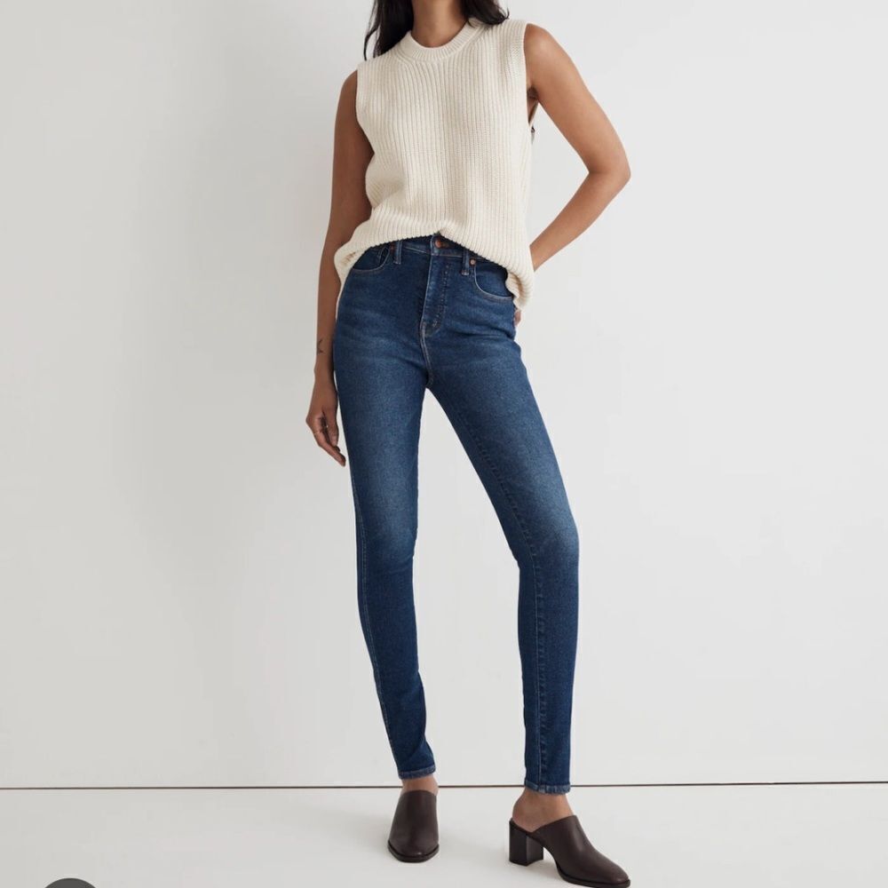 Madewell 10"  High Rise Skinny Jeans Size 36 New